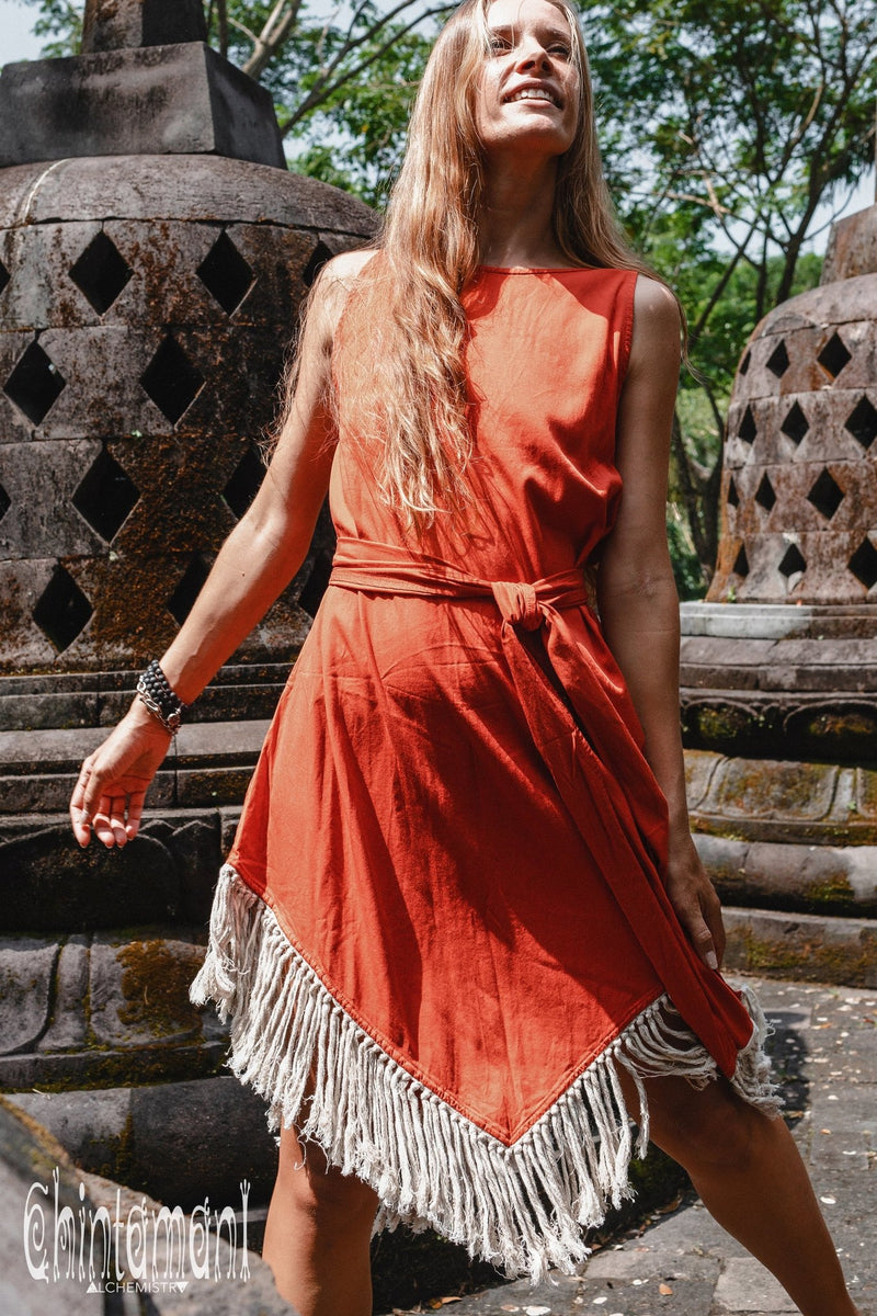 Ladies red outlet summer dress
