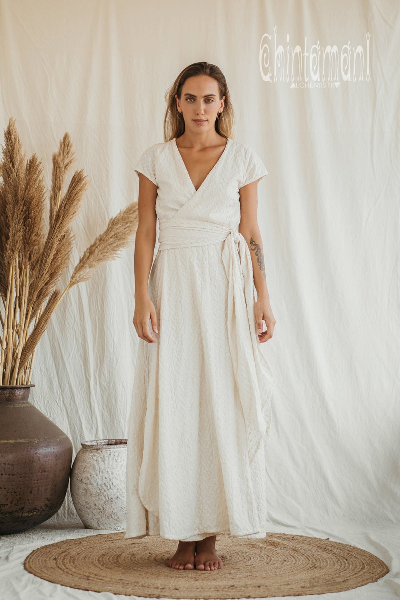 Jyoti Organic Cotton Dress in White/Red main image 1