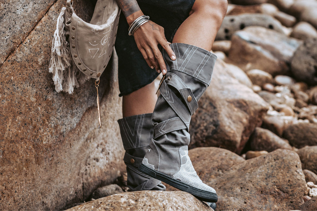 VEGAN CANVAS BOOTS | ChintamaniAlchemi