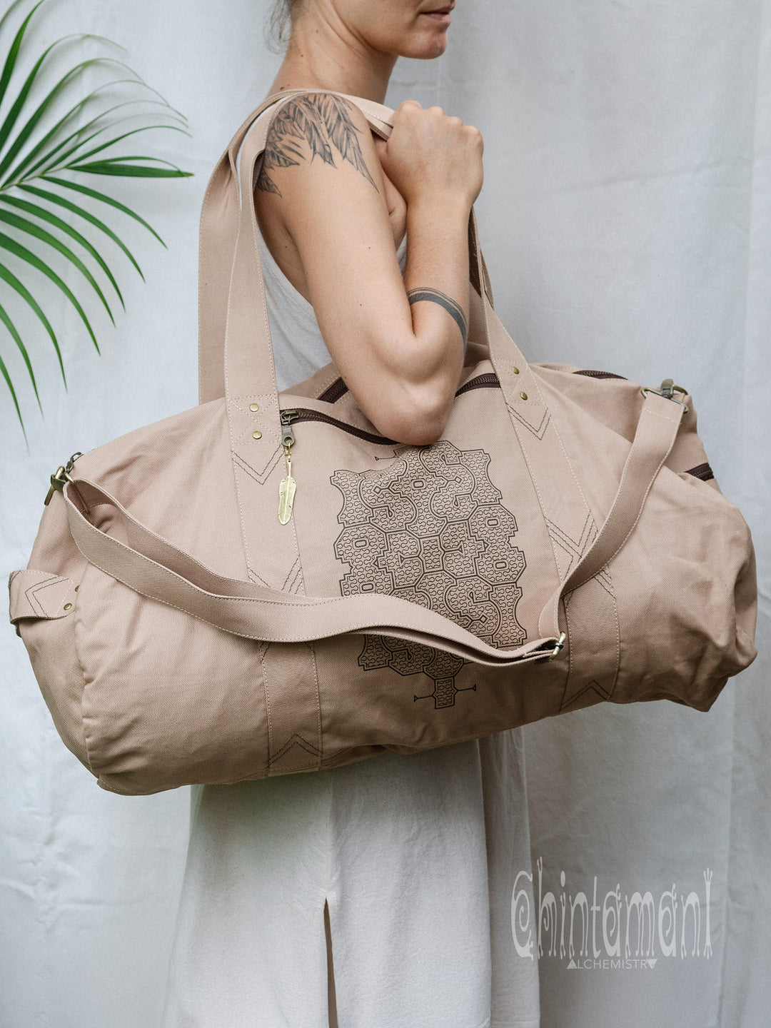 Tribal Duffle Bag / Beige