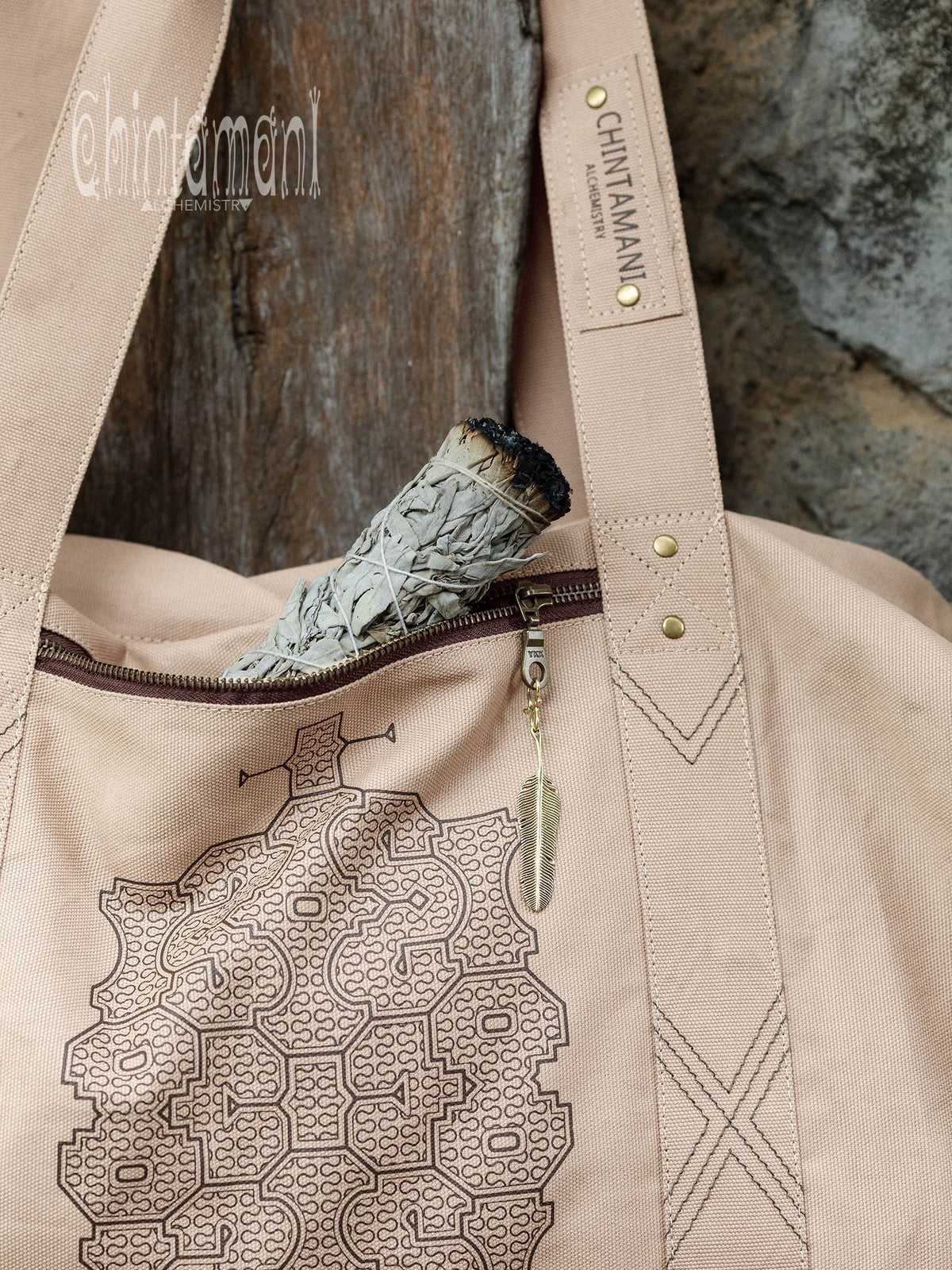 Tribal Duffle Bag / Beige