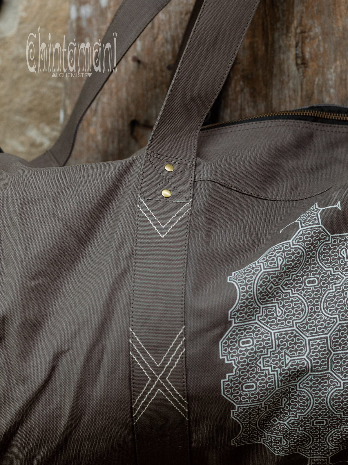 Tribal Duffle Bag / Dark Gray