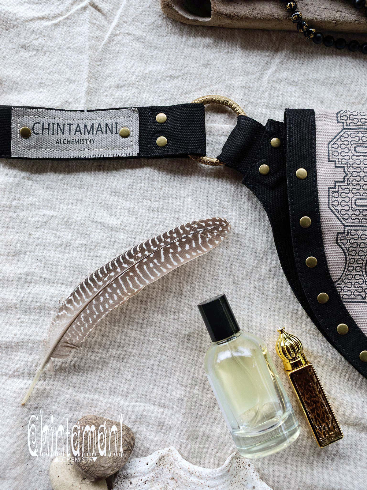 Shipibo Waist Bag / Black & Gray