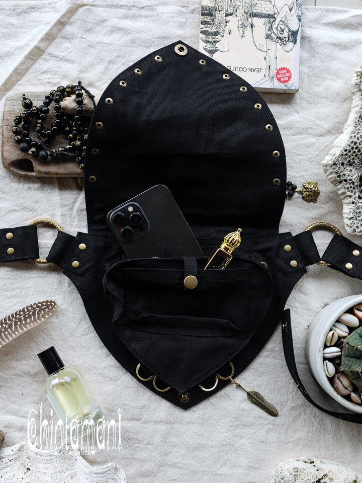 Shipibo Waist Bag / Black & Gray