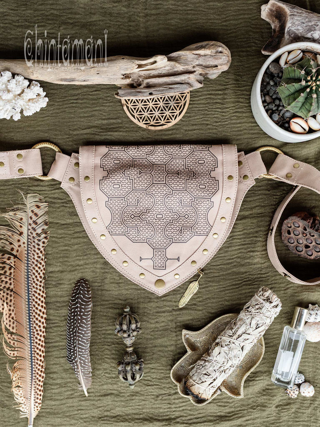 Shipibo Waist Bag / Beige