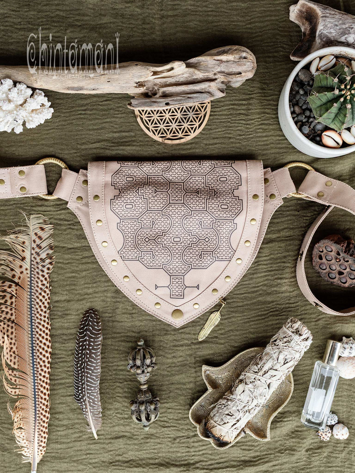 Shipibo Waist Bag / Beige