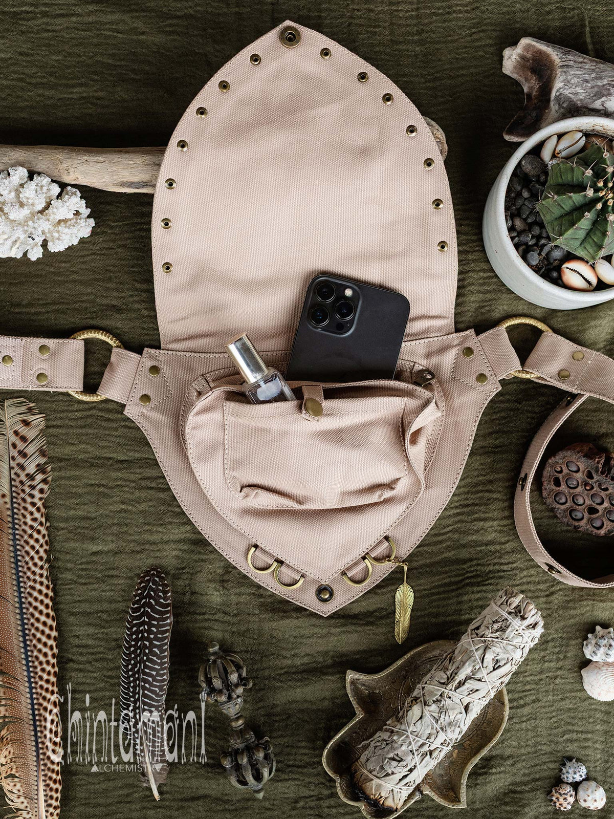 Shipibo Waist Bag / Beige