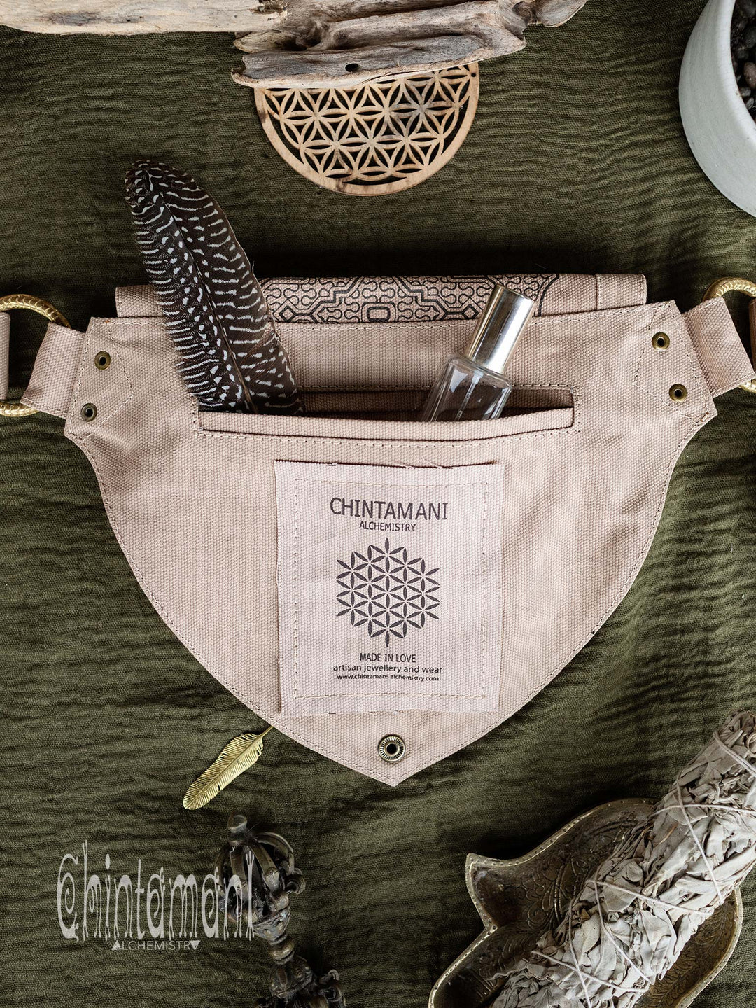 Shipibo Waist Bag / Beige