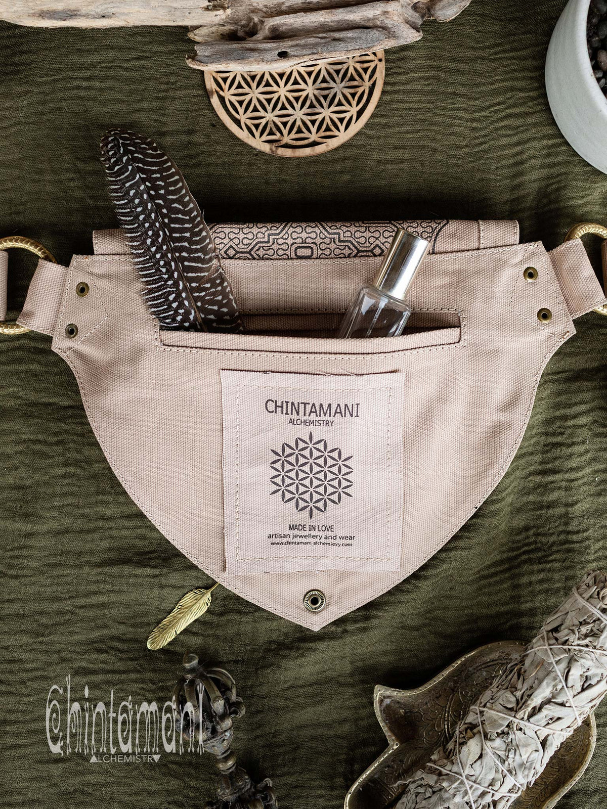 Shipibo Waist Bag / Beige