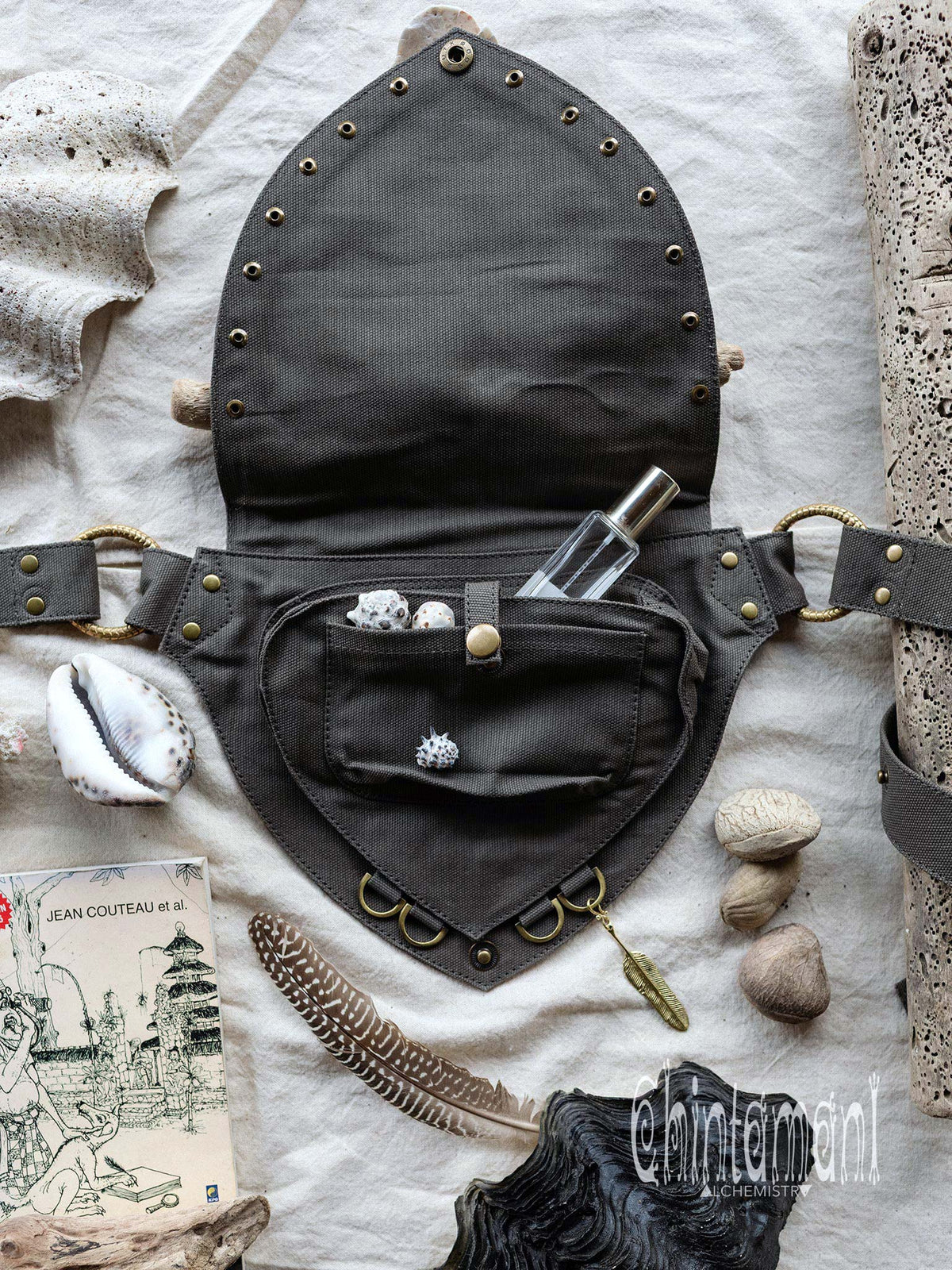 Shipibo Waist Bag / Dark Gray