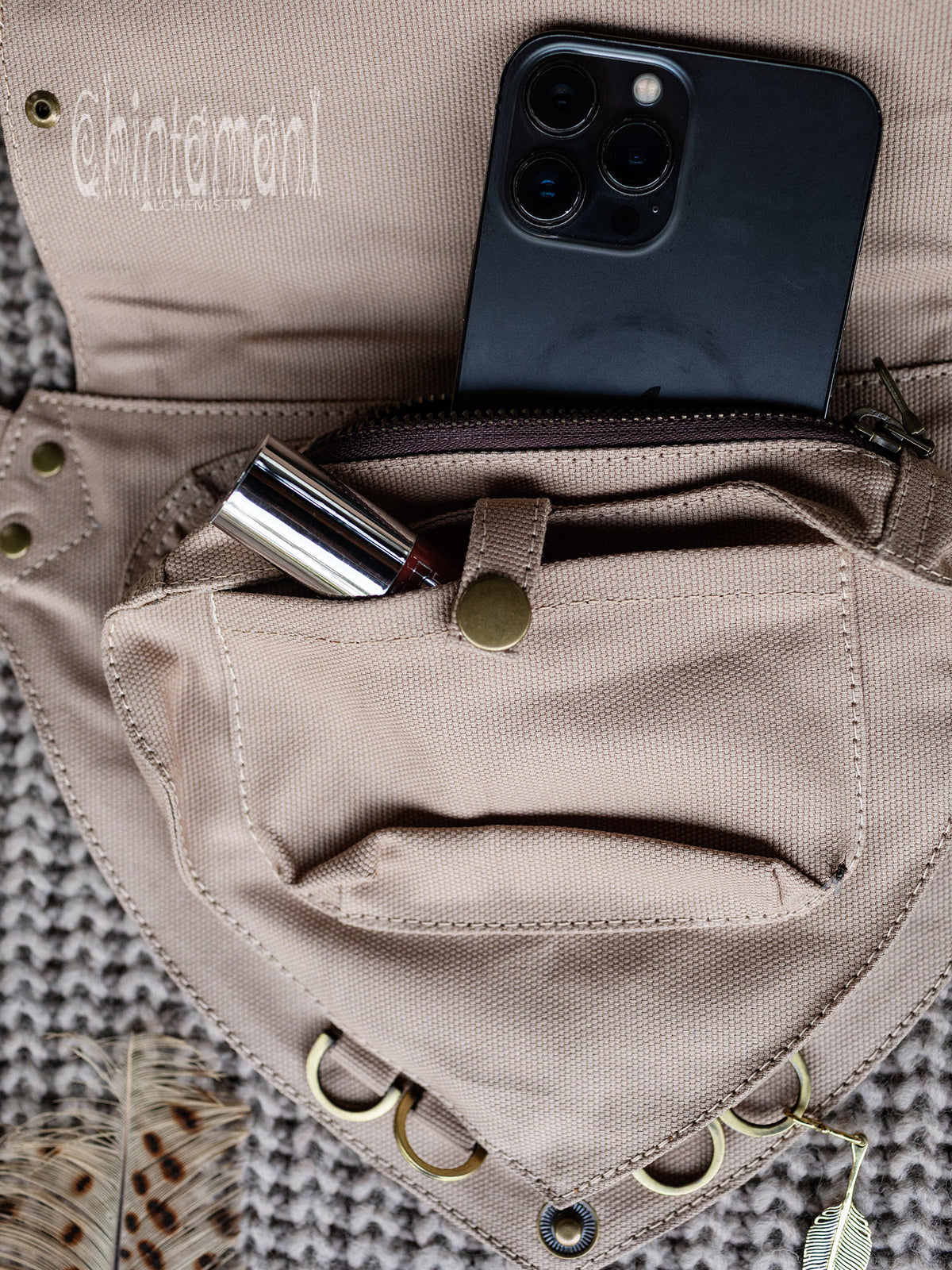 Flower Waist Bag / Beige