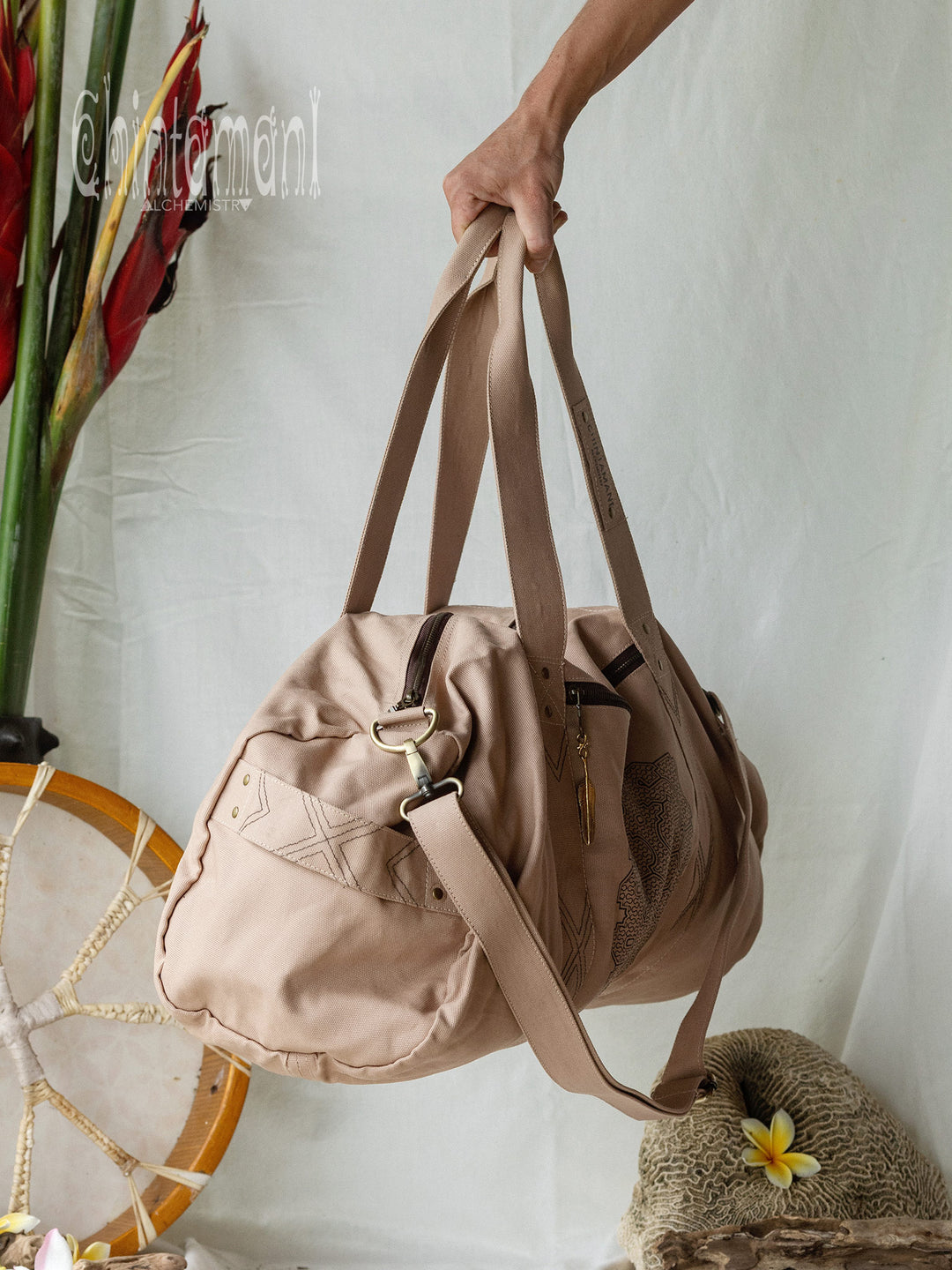 Tribal Duffle Bag / Beige