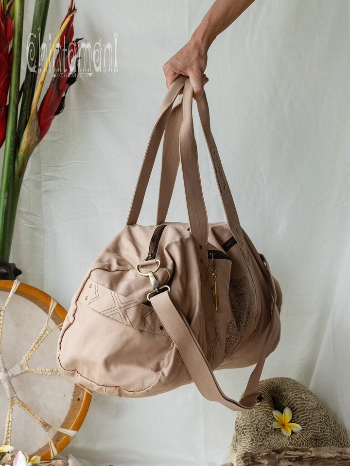 Tribal Duffle Bag / Beige