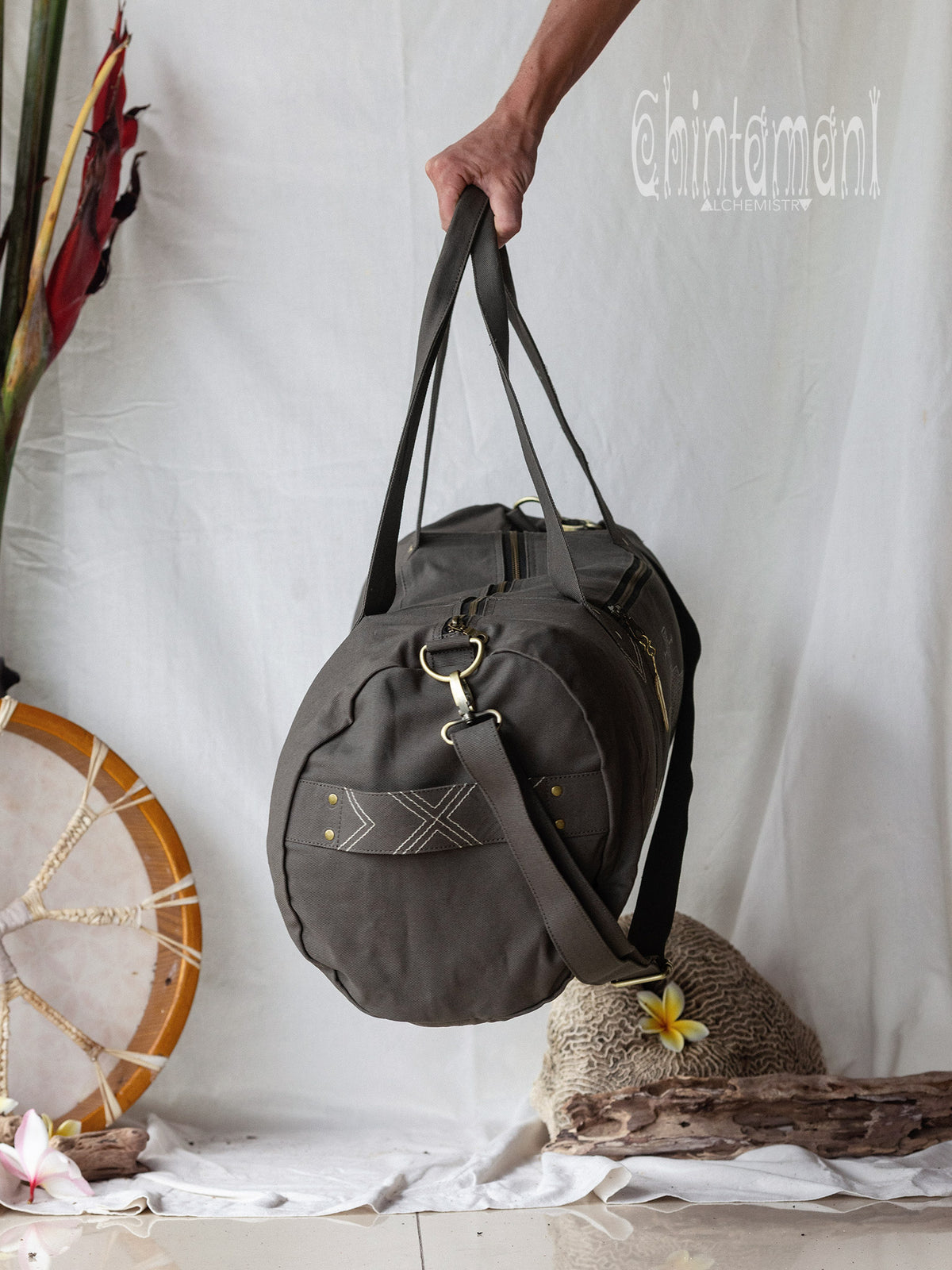 Tribal Duffle Bag / Dark Gray