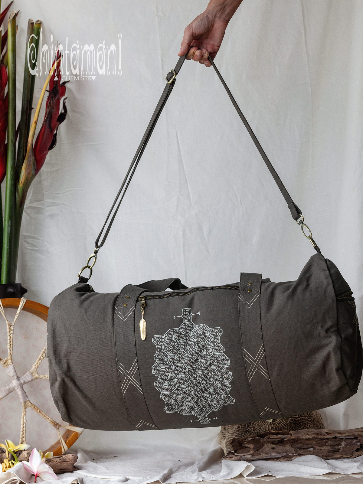 Tribal Duffle Bag / Dark Gray