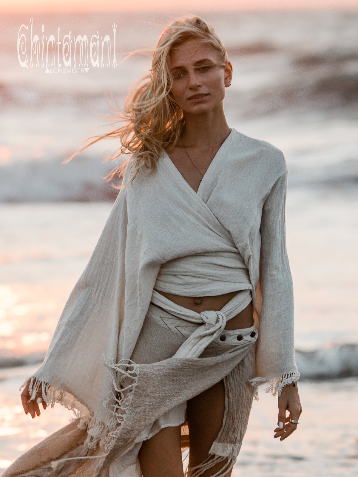 Cotton Wrap Top / Off White