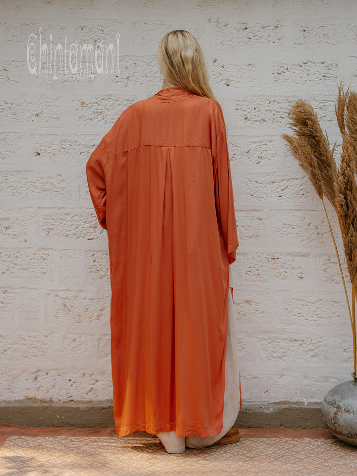 Ahimsa Silk Kimono / Terracota
