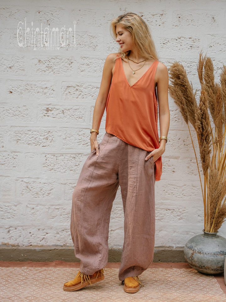 Ahimsa Silk Top / Terracota