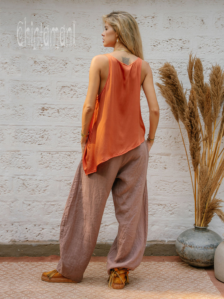 Ahimsa Silk Top / Terracota