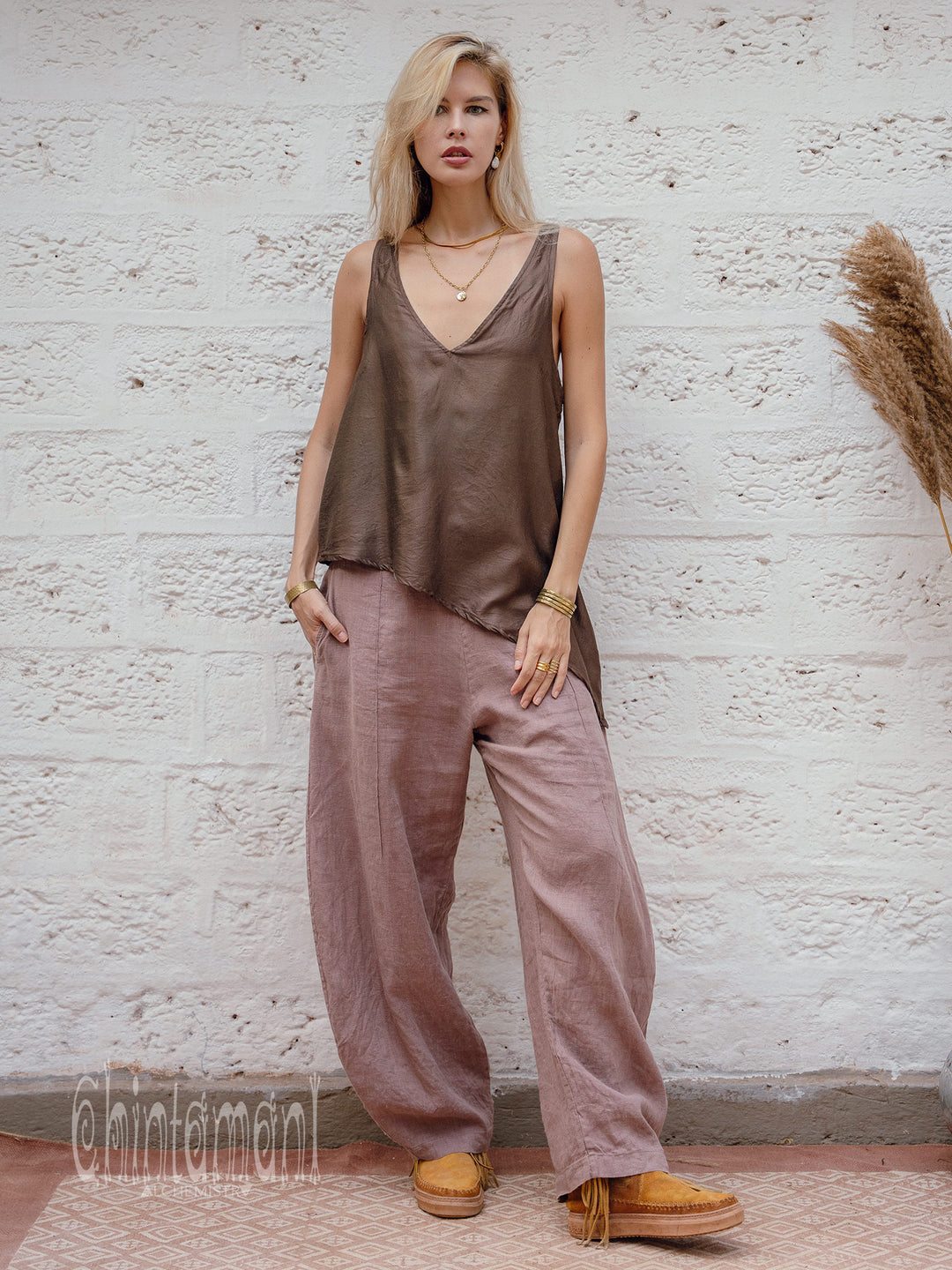 Ahimsa Silk Top / Chocolate