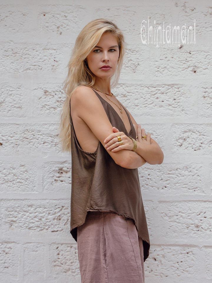 Ahimsa Silk Top / Chocolate