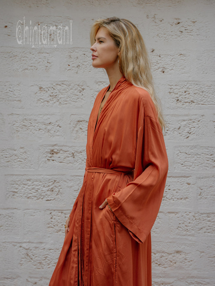 Ahimsa Silk Kimono / Terracota