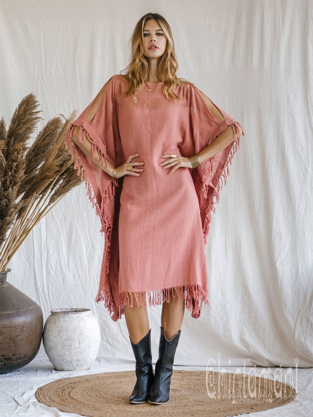 oversized poncho dress 42 inches long dress, boho chic oversized handmade poncho, relax fit Hand knit unisex poncho