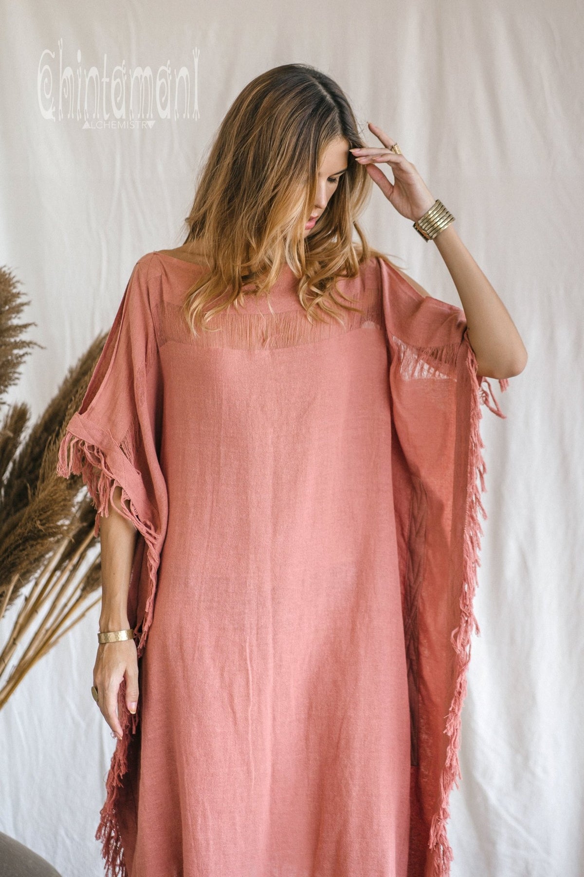 Beach Poncho Dress / Soft Pink - ChintamaniAlchemi