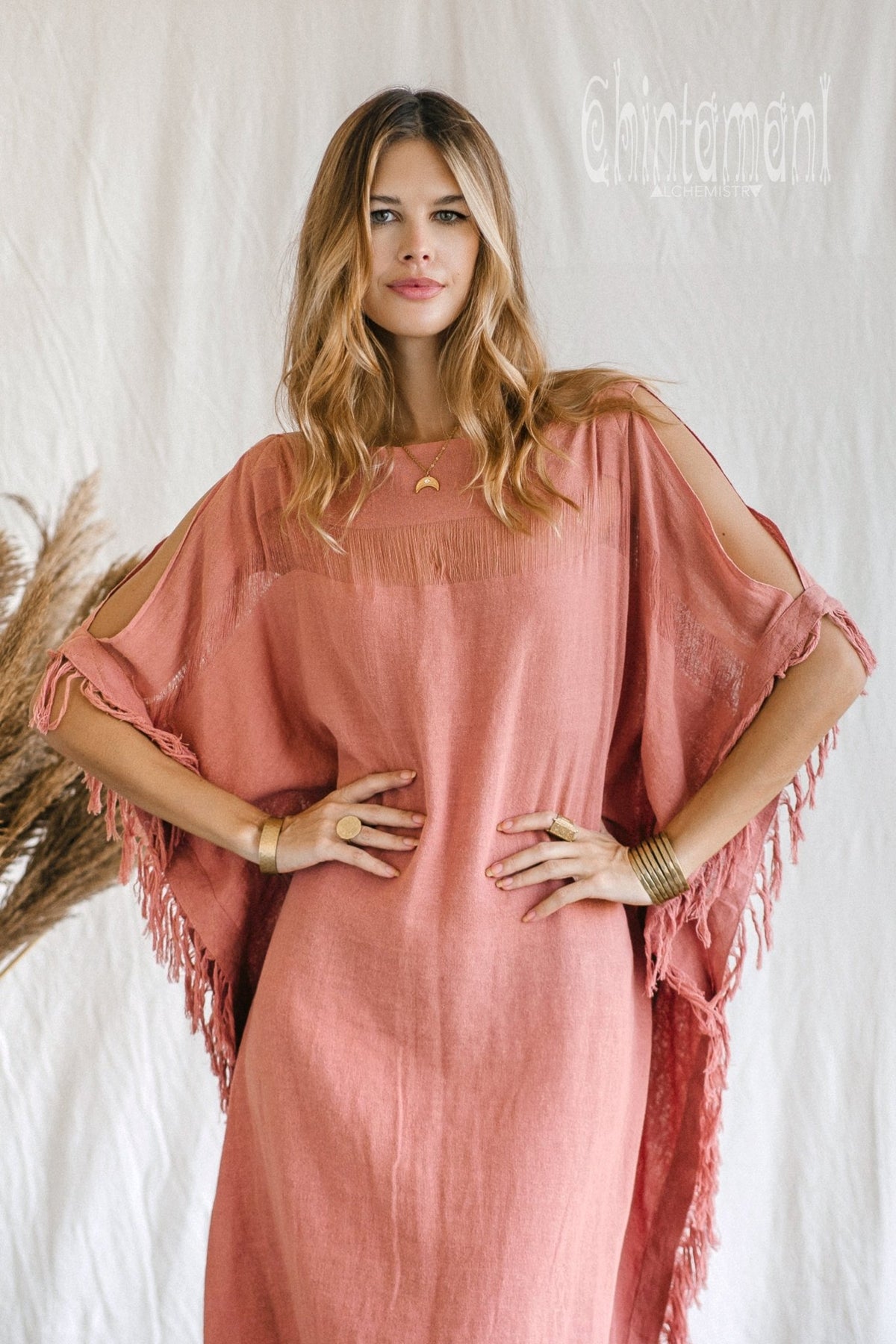 Beach Poncho Dress / Soft Pink - ChintamaniAlchemi