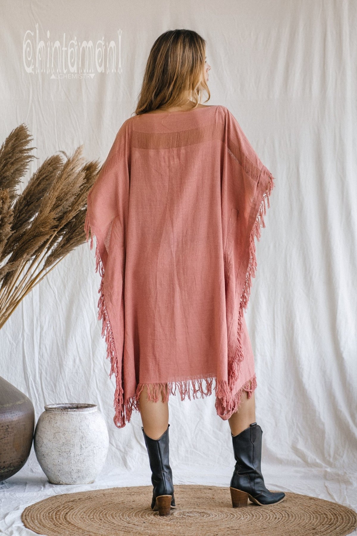 Beach Poncho Dress / Soft Pink - ChintamaniAlchemi