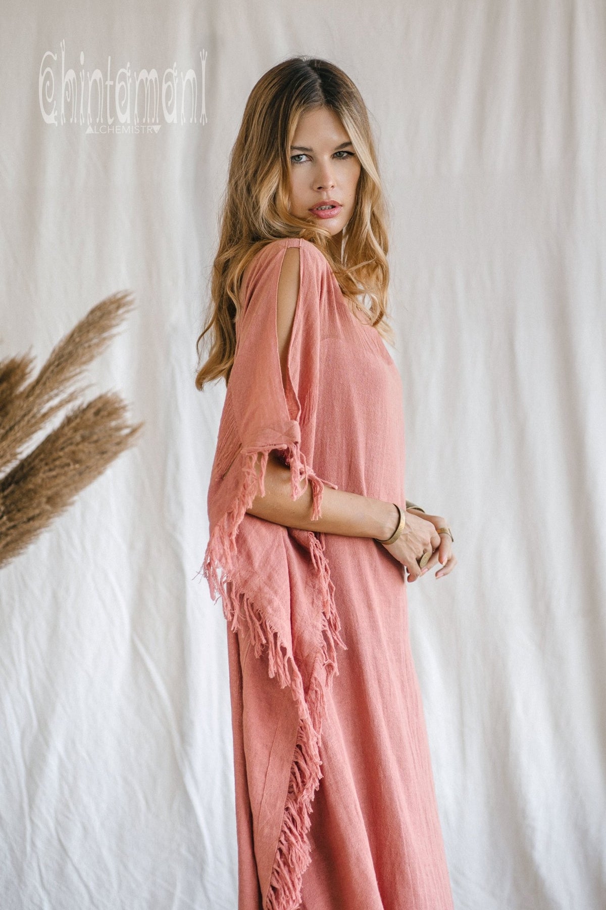 Beach Poncho Dress / Soft Pink - ChintamaniAlchemi