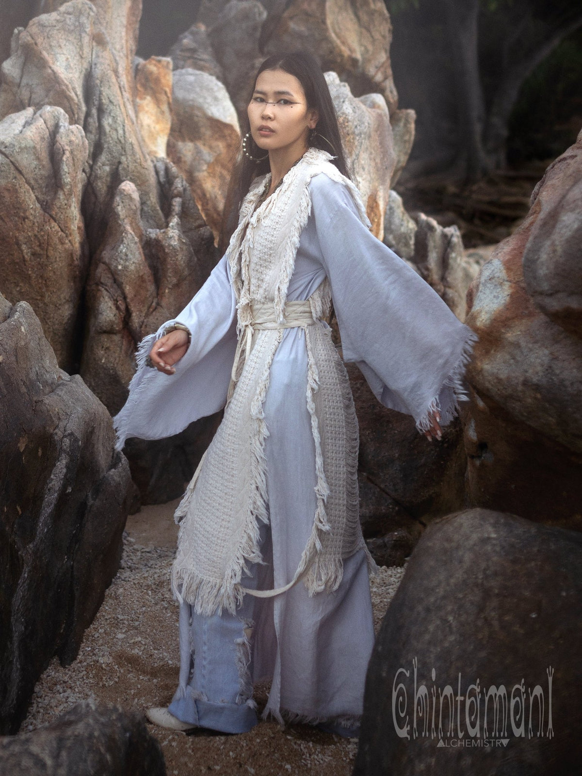 Boho Canvas Vest - ChintamaniAlchemi