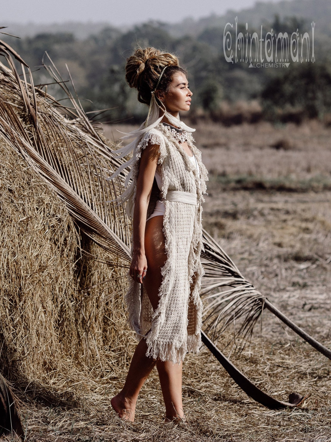 Boho Canvas Vest - ChintamaniAlchemi