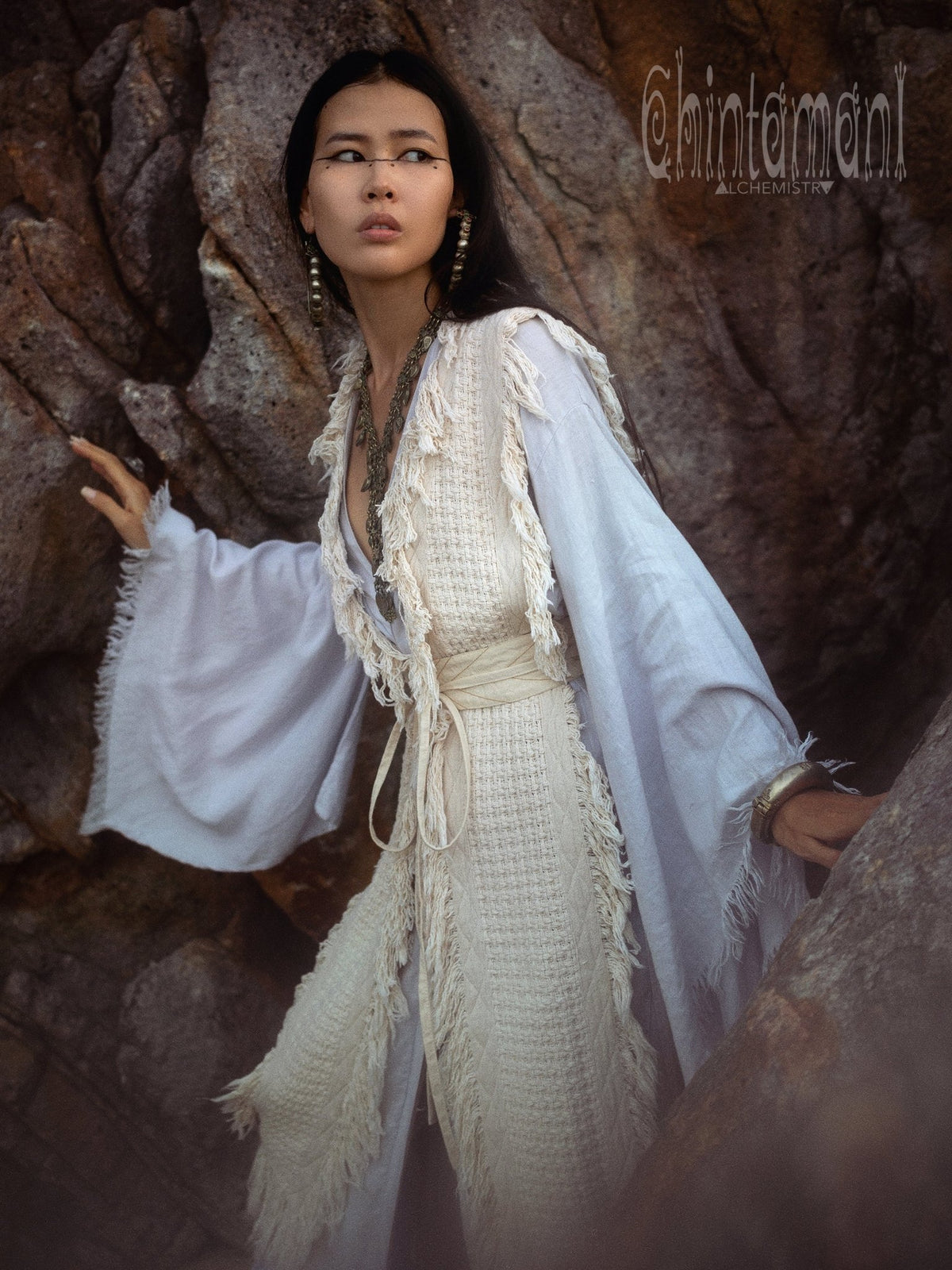 Boho Canvas Vest - ChintamaniAlchemi