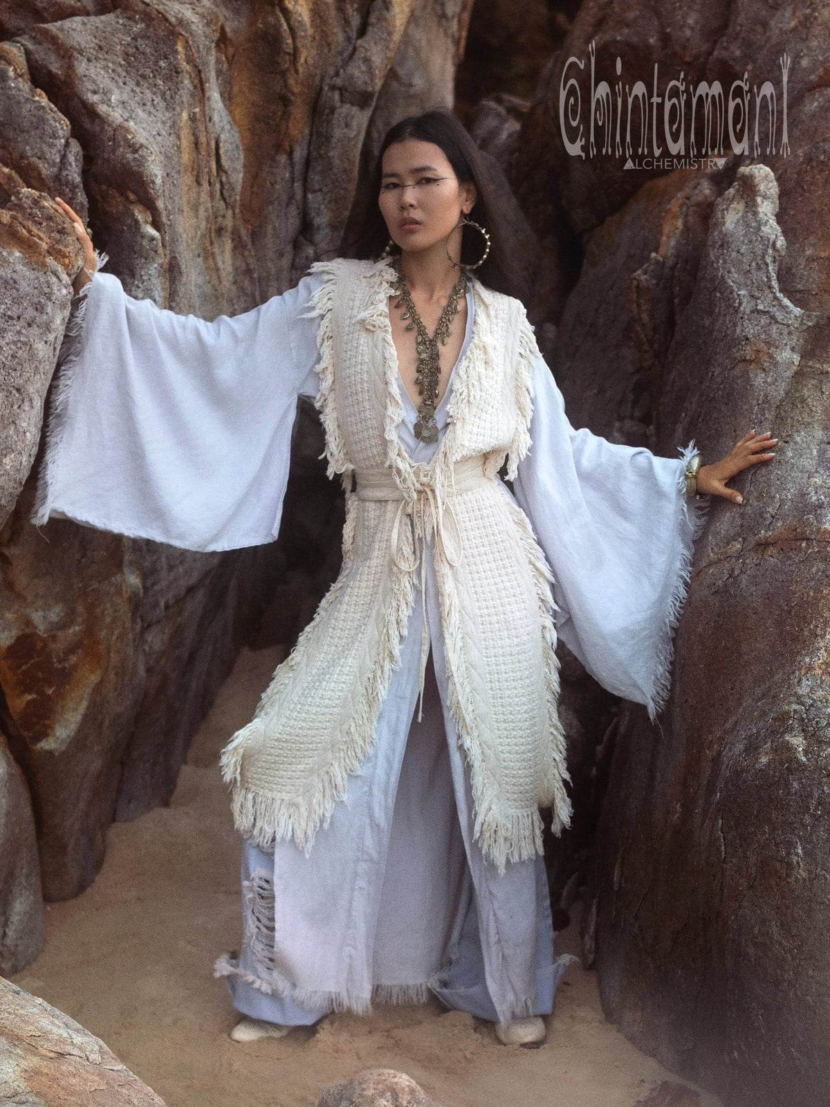 Boho Canvas Vest - ChintamaniAlchemi
