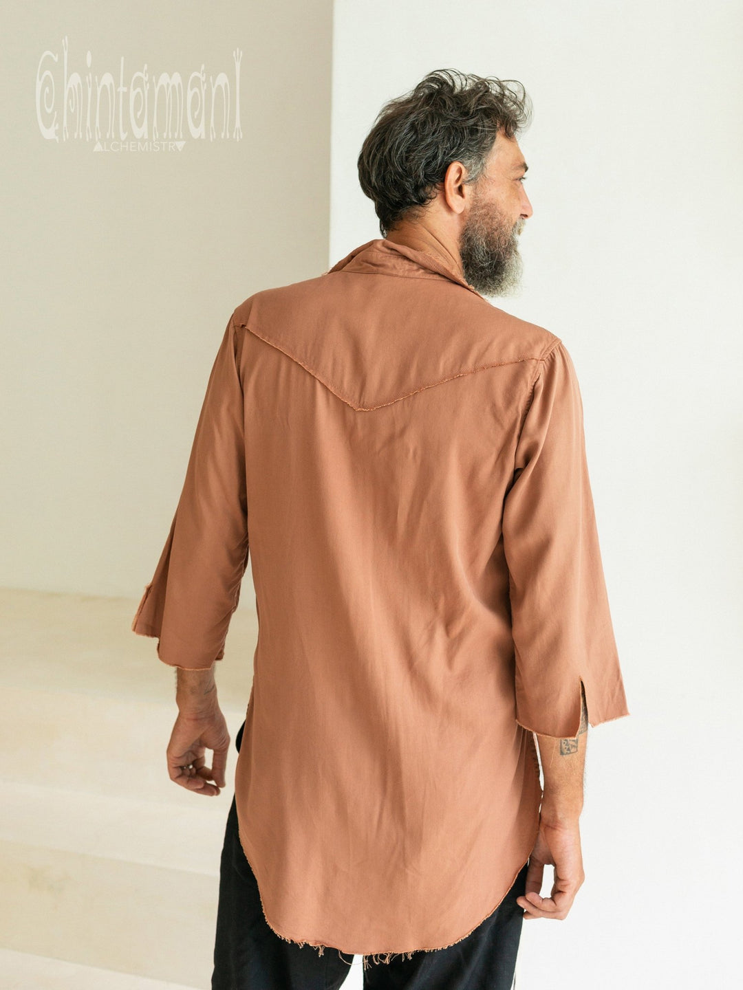 Cotton Men's Shirt / Dusty Pink - ChintamaniAlchemi