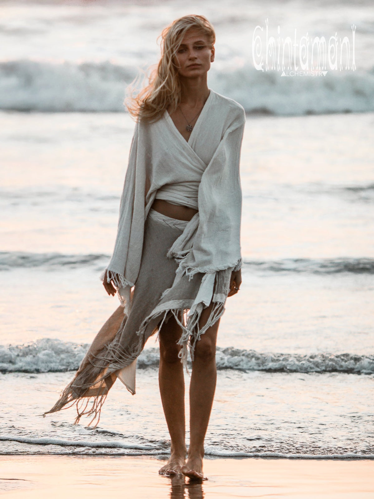 Cotton Wrap Top / Off White - ChintamaniAlchemi