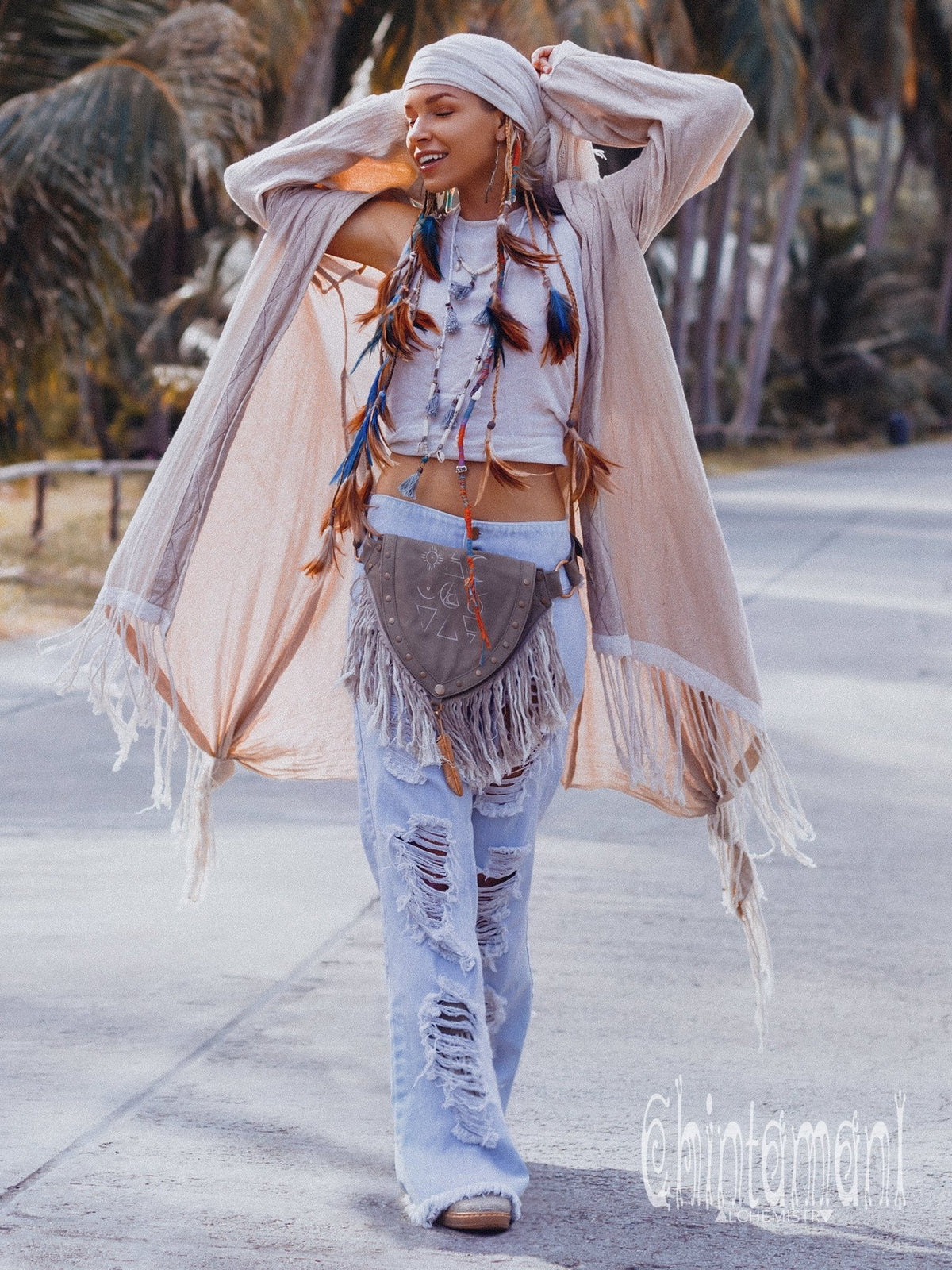 Flared Denim Pants / Blue - ChintamaniAlchemi