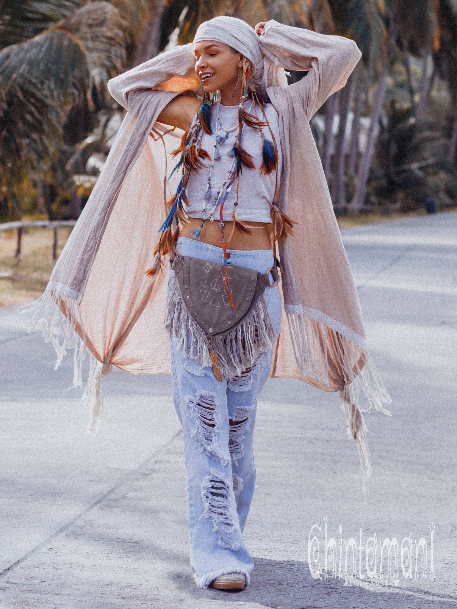 Flared Denim Pants / Blue - ChintamaniAlchemi