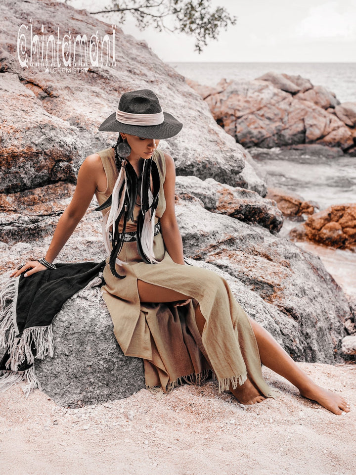 Goan Wrap Dress / Beige - ChintamaniAlchemi