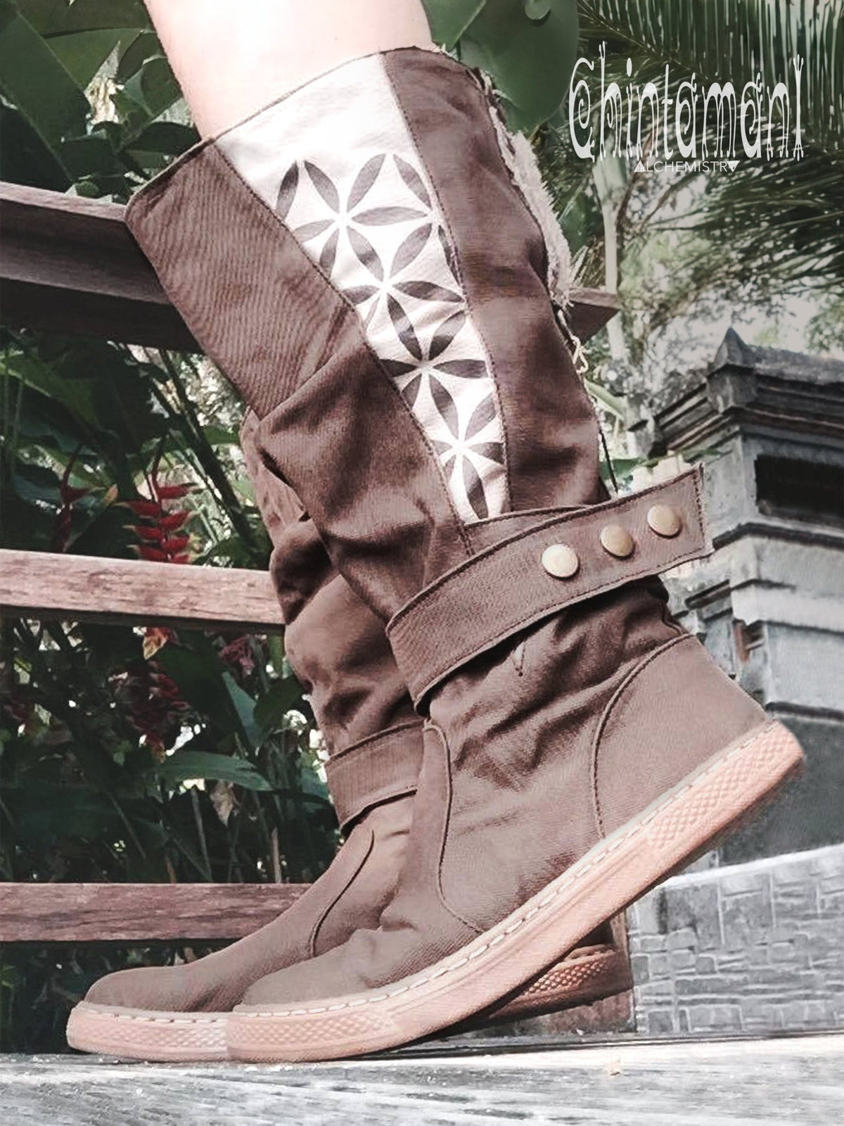 High Flower Boots / Brown - ChintamaniAlchemi