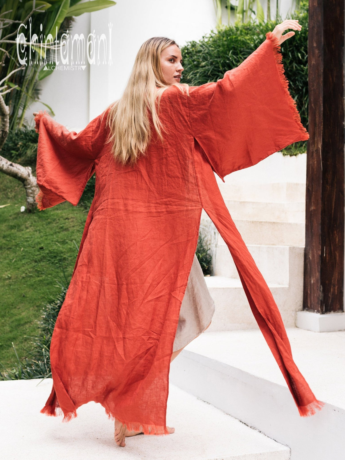 Long Linen Kimono / 7 colors - ChintamaniAlchemi