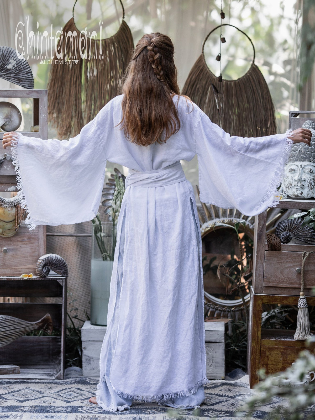 Long Linen Kimono / 7 colors - ChintamaniAlchemi