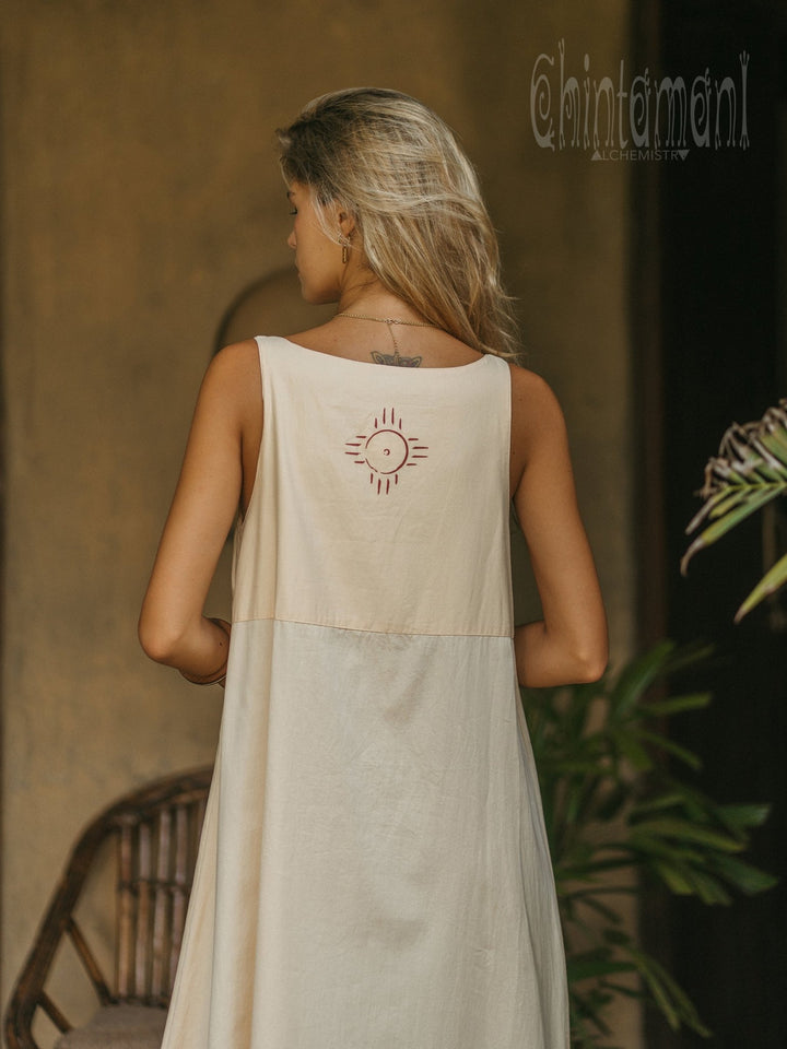 Organic Satin Maxi Dress / Ivory - ChintamaniAlchemi