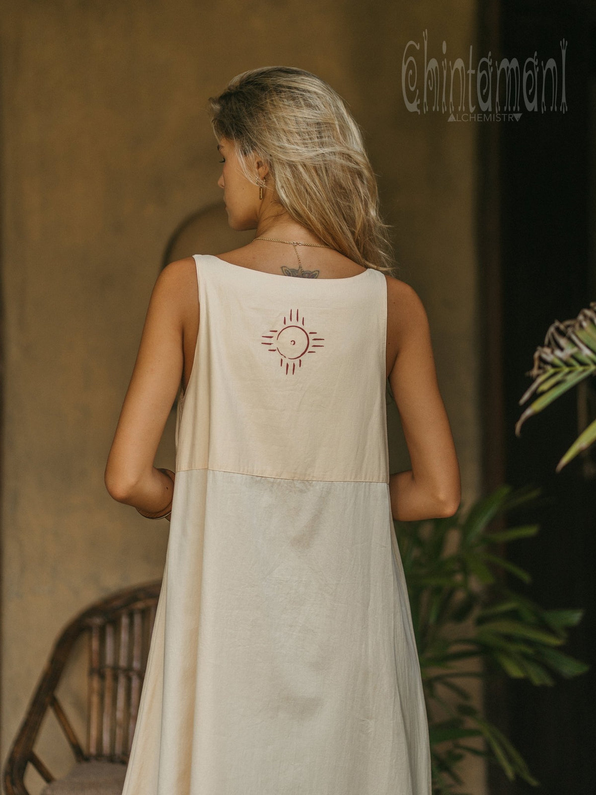 Organic Satin Maxi Dress / Ivory - ChintamaniAlchemi