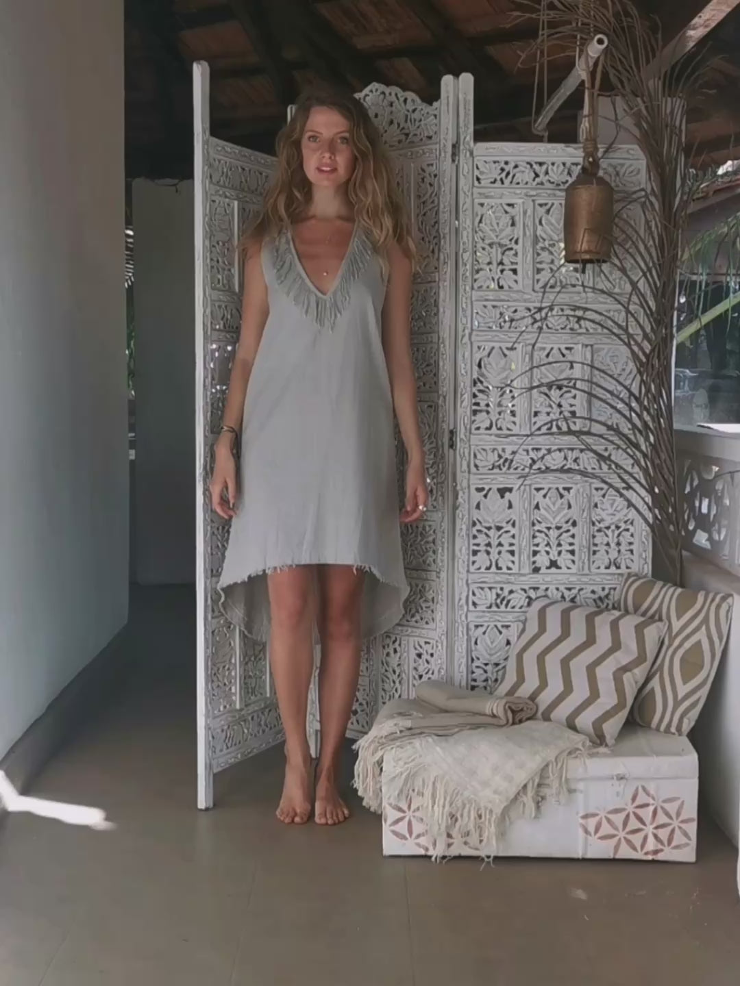 Mini Tunic Dress / Grey
