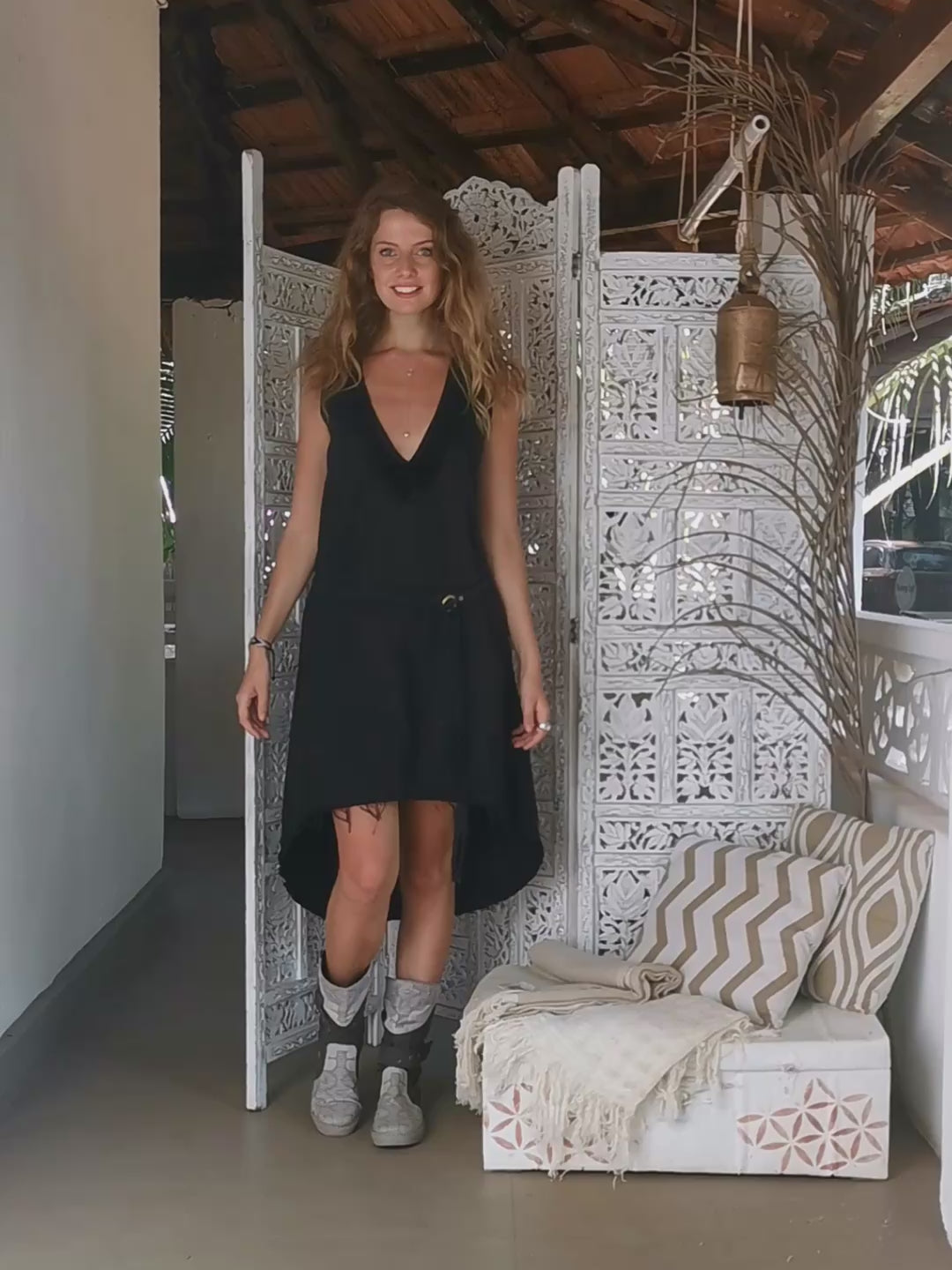 Mini Tunic Dress / Black