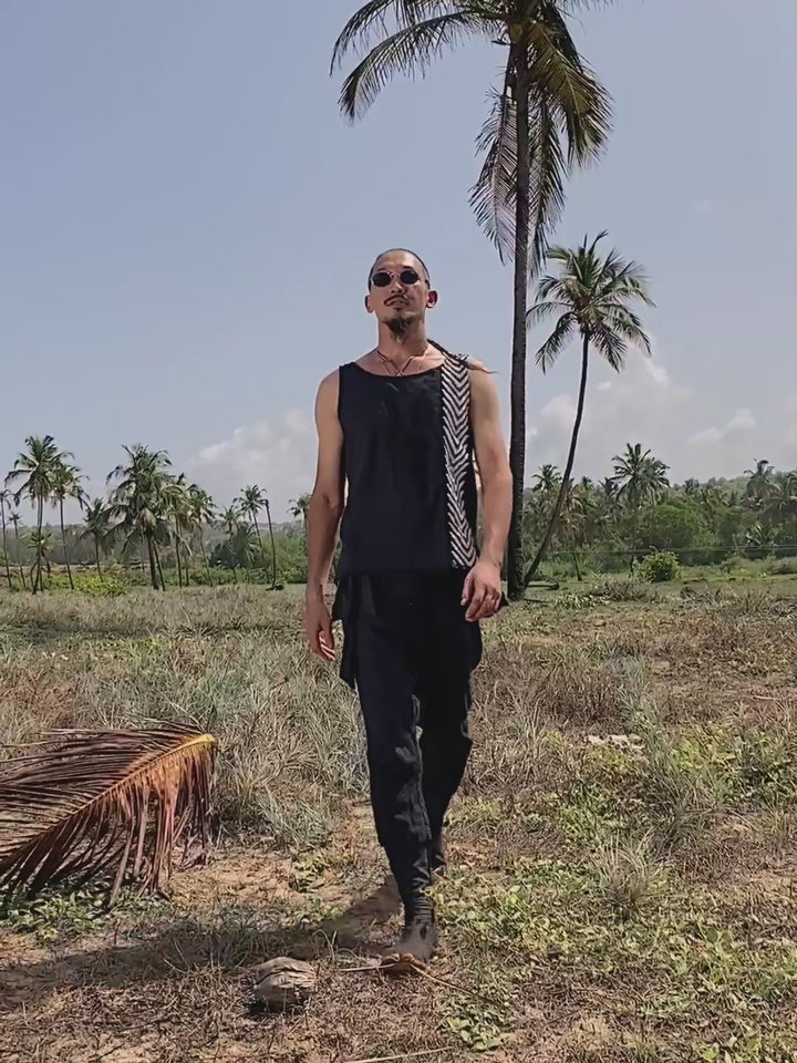 Organic Vest Top / Black