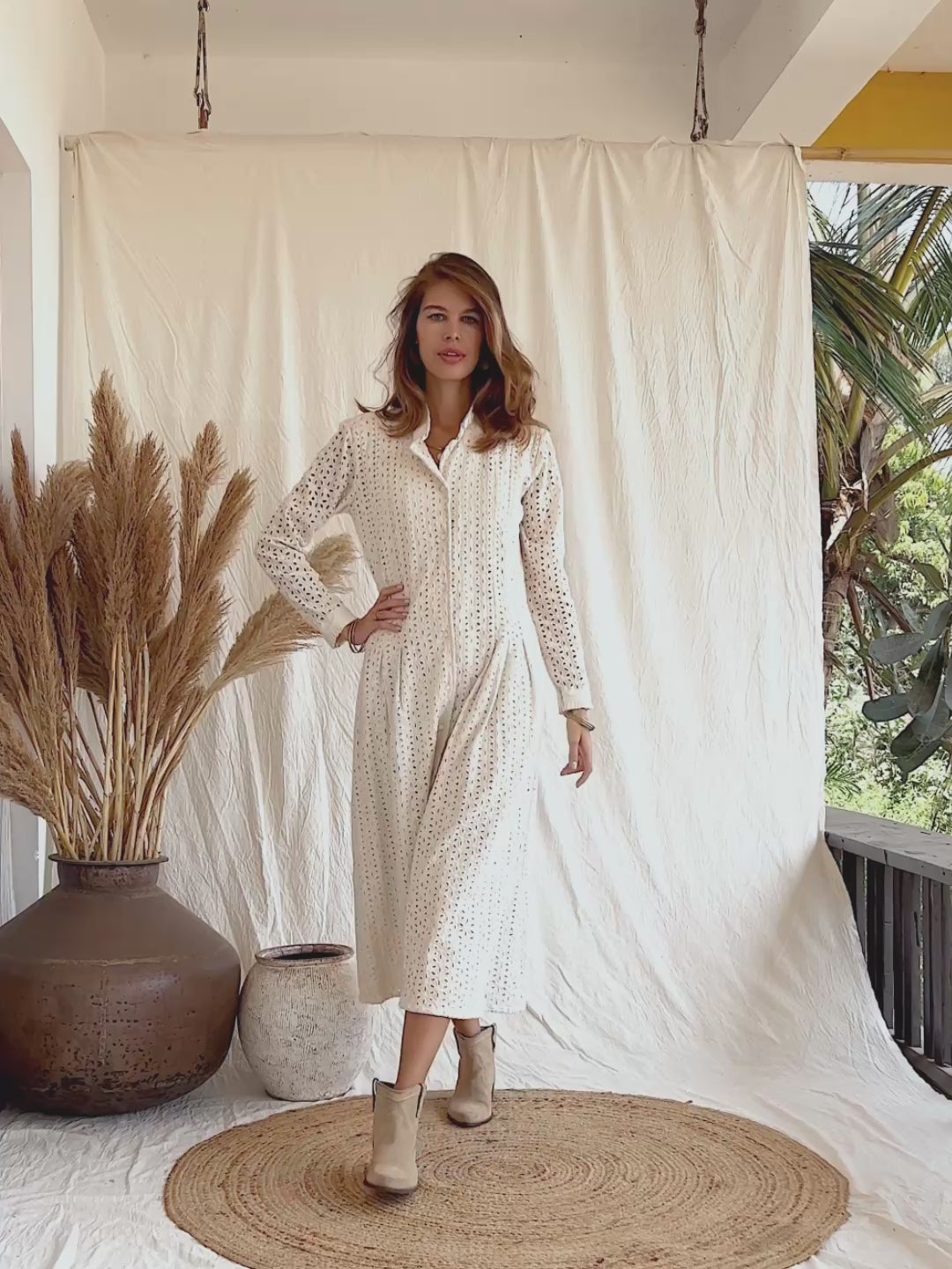Organic Midi Dress / Off White