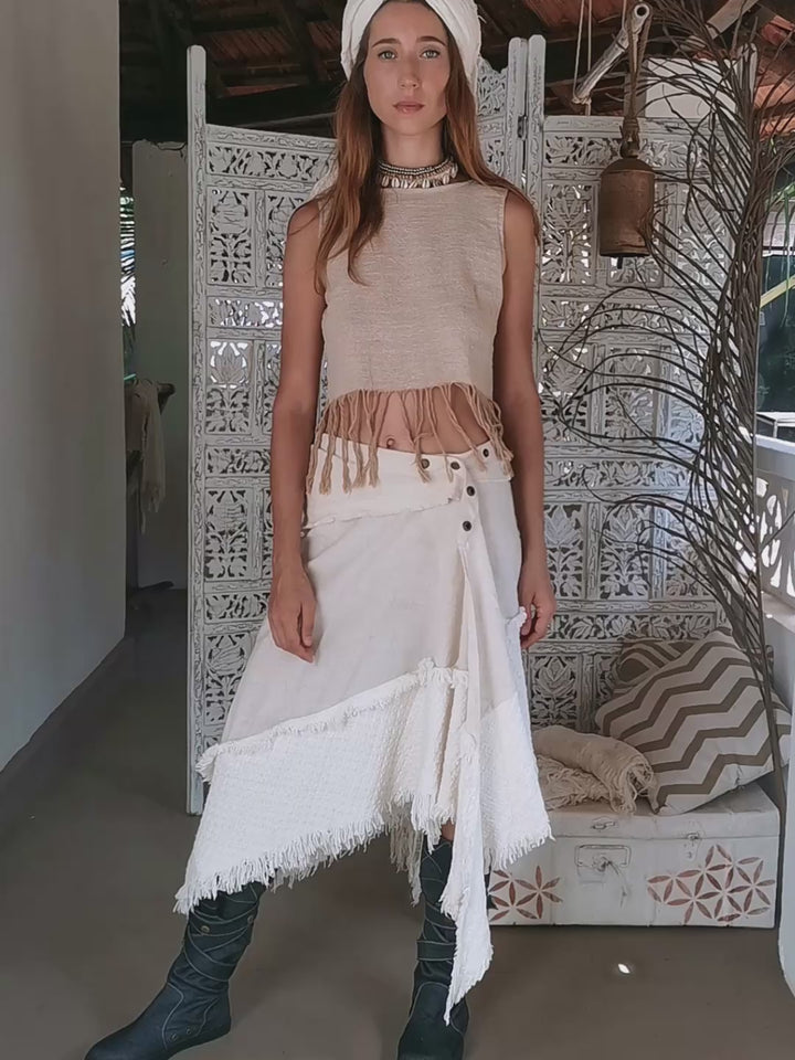 Gypsy Wrap Skirt / Off White